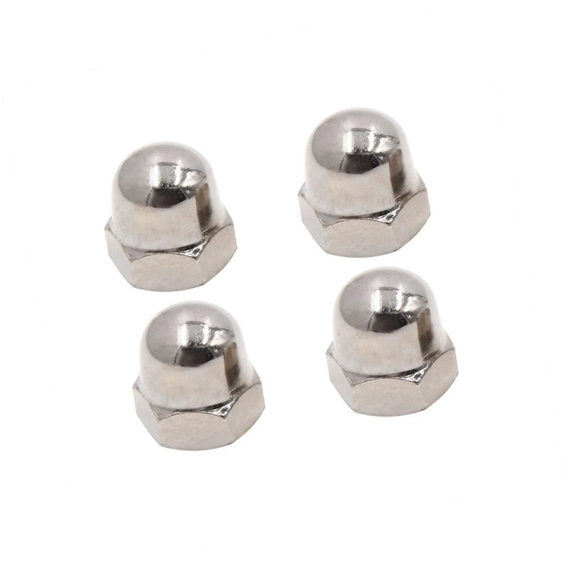CG125 4pcs / 10mm / Chrome Motorcycle Rear Shock Absorber Screw Nut