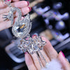 SWAN Rear View Car Pendant Rhinestone 25cm