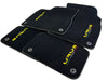 Lamborghini Urus 2018-2024 Black Carpets with Yellow Stitching Floor Mats