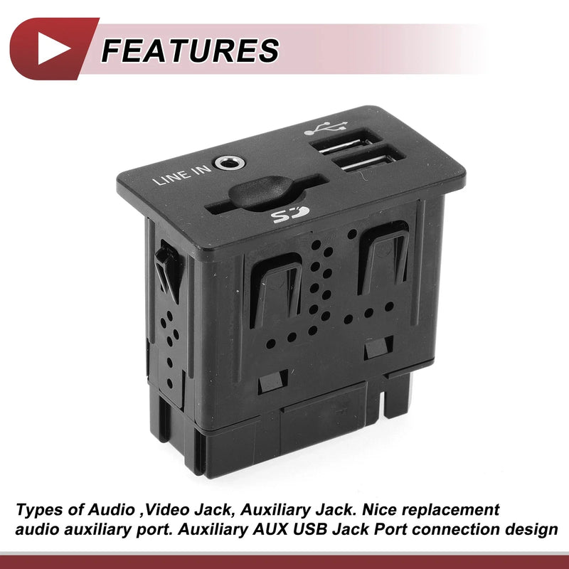 Ford Edge 2011-2019 Black 1 Pcs AUX USB Jack Port