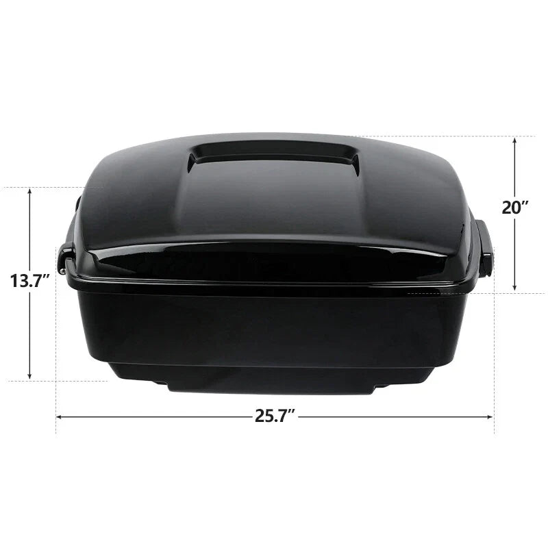 Harley Touring Black King Trunk Luggage Rack Solo Mount (2014-2025)