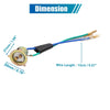 Motorcycle Item 1 3-Wire Headlight Harness Socket Connector
