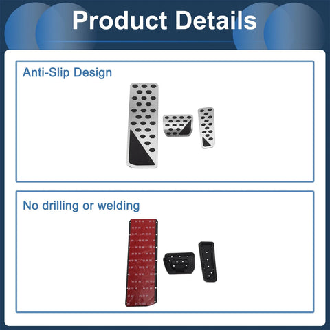 Jeep Grand Cherokee 3 Pcs Automatic Foot Accelerator Pedal Covers (2022-2025)
