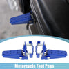 Bike 1 Pair 8mm Stainless Steel Motorcycle Rearset Fold Footrest Blue