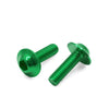 Motorcycle 6 x M6 x 20mm Green Hexagon License Plates Fairing Bolts Screws