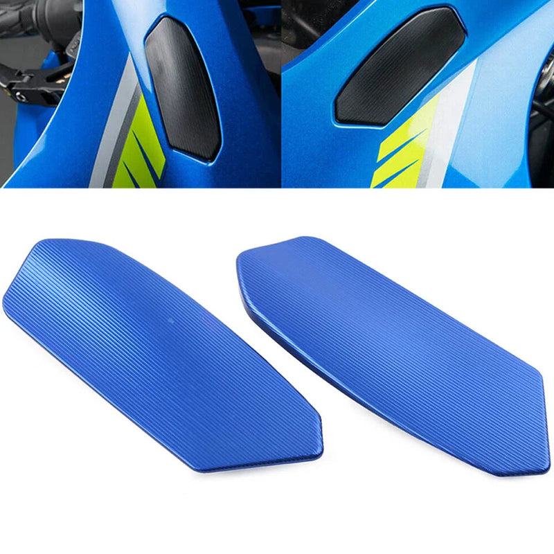 Suzuki GSXR 1000 (2017-2022) Blue Rearview Mirror Block Off Base Plates