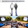 M8/M10 Rear View Mirror Handlebar Mirrors Blue Aluminum Alloy 1 Set
