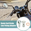 Motorcycle Set 12mm ID 10mm OD M12x1.25 Fitting Adapter with Washers