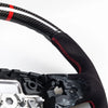Ford Focus Kuga Steering Wheel Carbon Fiber Flat Bottom Suede Red (2020-2023)
