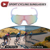 Motorcycle Riding Goggles Pink Lens White Frame PC Cycling Sunglasses