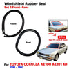 Windshield Rubber Front Rear Set 2 Fits Toyota Corolla EE100 AE100 AE101 4D SED