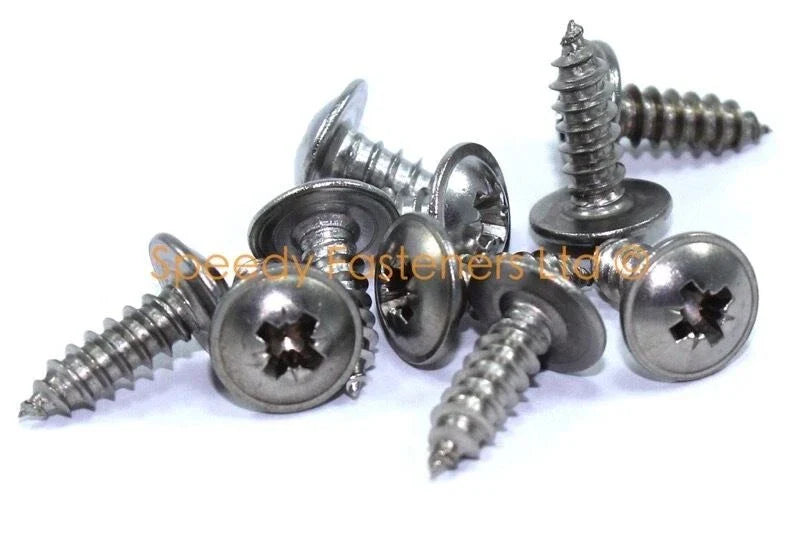 Yamaha Motorcycle Fairing Screws 10x Stainless Steel Self Thread Cutter