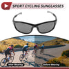 1 x Motorcycle Riding Goggles Deep Gray Lens Black Frame Cycling Sunglasses
