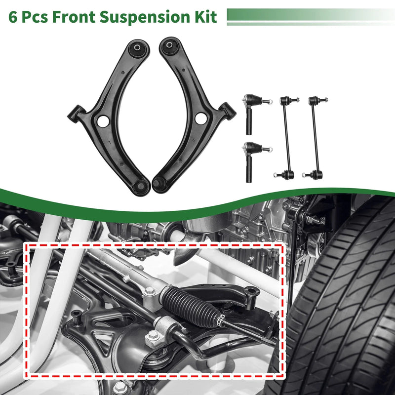 Jeep Compass 6 Pc Front Lower Control Arms (2007-2014)