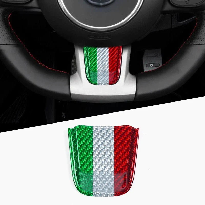 Fiat 500 Abarth Dry Carbon Fiber Steering Wheel Lower Panel Cover Trim