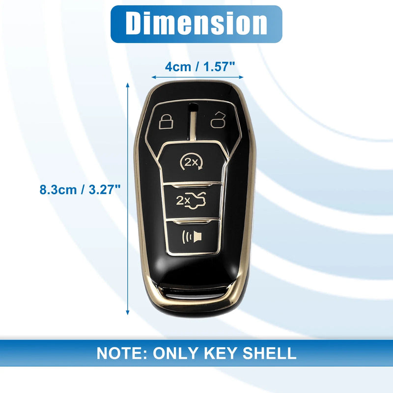 Ford Fusion, F150 - 5 Button TPU Remote Key Fob Case Cover (2013-2023)
