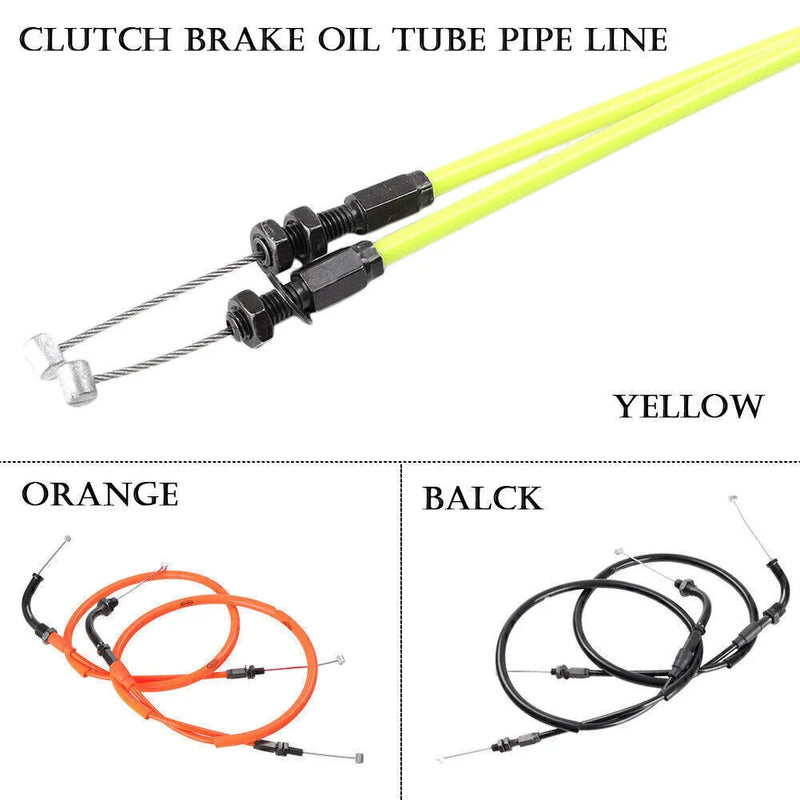Honda CB1300 (2003-2016) Black / Orange / Yellow Throttle Cables