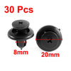 Mazda 30 Pcs Black Push-in Fastener Rivets Clips 8mm
