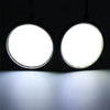 Car 2 x Round Shape COB White LED Daytime Running Lights (No Year Specified)