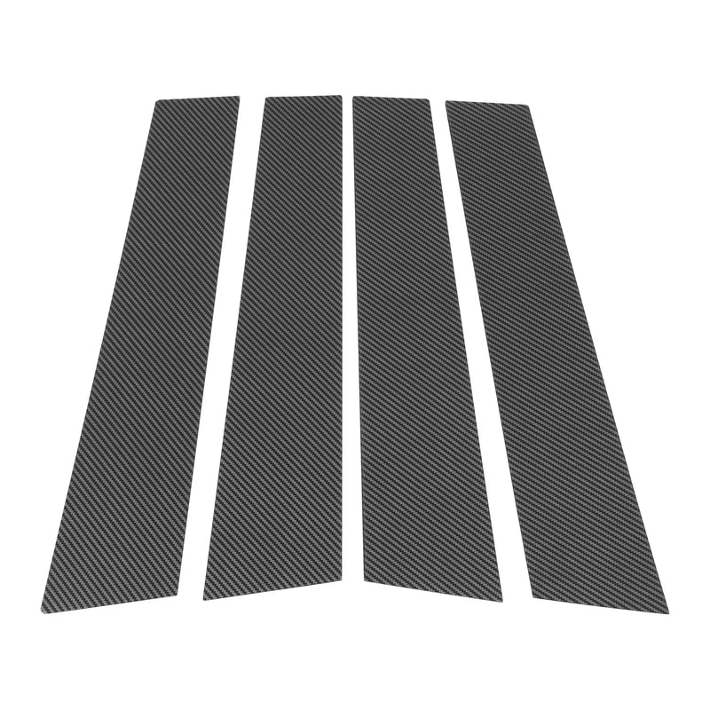 Acura TL (2009 - 2014) CF Pattern Black 4 x Door Pillar Window Trim