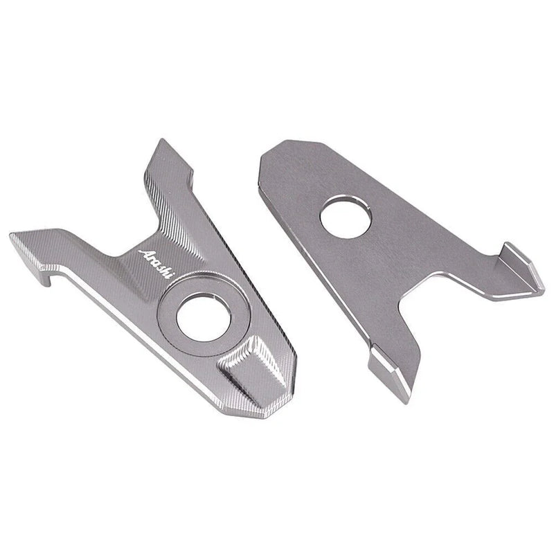 Kawasaki Z800 Grey Rear Axle Spindle Chain Adjuster Blocks (2013-2016)