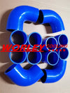QLD 2 x 51" Aluminum Universal Intercooler Turbo Piping & Blue Hose T-Clamps