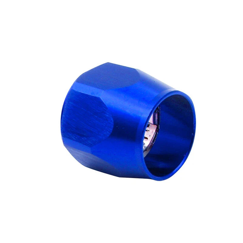 Car Model 4Pcs Blue AN6 Fuel Hose Line End Cover Clamp Connectors
