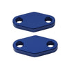 Suzuki Hayabusa GSX1300R Blue Oil Cooler Block Off Plate w/ Gasket (1999-2020)