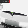 Tesla Model X 2017-2020 Carbon Fiber Front Bumper Central Grille Cover Trim
