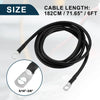 Car Marine Battery 5 / 16"-3 / 8" 6ft Copper Wire Black Inverter Cable