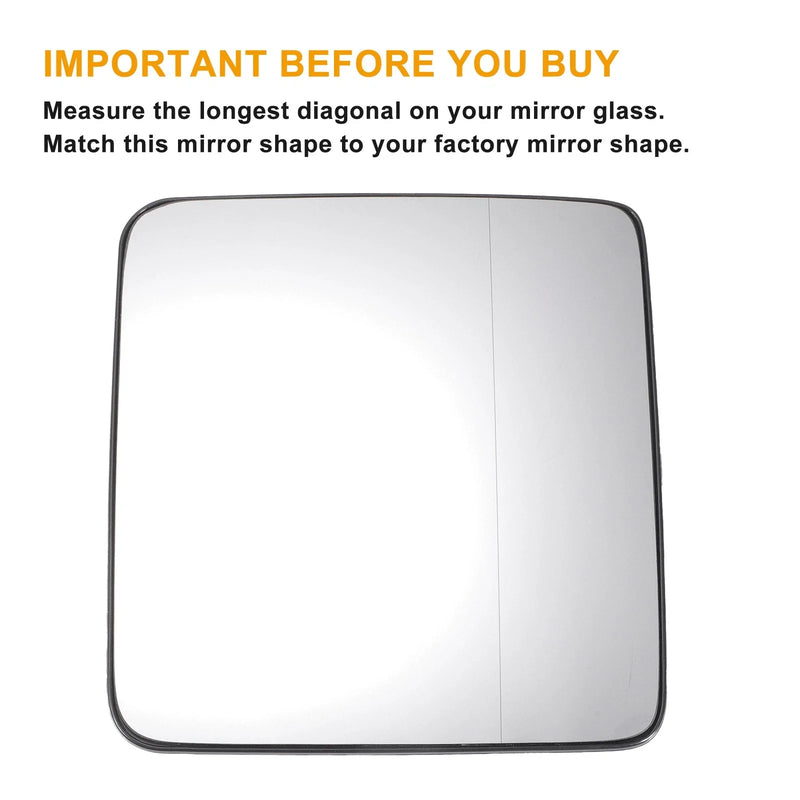 Jeep Wrangler Heated Left Right Side Mirror Glass w/ Backing Plate