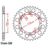 Yamaha Warrior 350 Sprockets / 40 Tooth Rear Steel Sprocket (1989–2004)