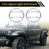 Jeep Wrangler Turn Signal Light Grill Guard Protector Caps (2007-2017)