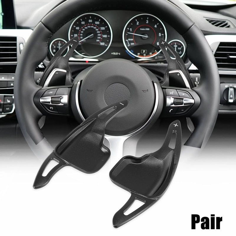 BMW 435i 220i Black Steering Wheel Shift Paddle Shifter Covers (2014-2020)