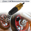16mm Aluminum Alloy Motorcycle Slider Frame Bolt Nut 1 Set Gold Tone