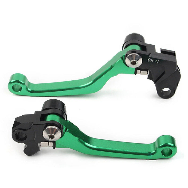 Suzuki RM125 RM250 RM85 Green Pivot Brake Clutch Levers (2001-2008)
