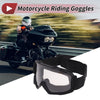 1 Pc Motorcycle Riding Goggles Deep Gray Lens Black Frame PC TPU