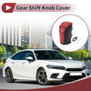 Honda Fit Red Faux Leather Gear Shift Knob Cover (2021-2023)