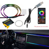 Universal 64 Color LED Car Atmosphere Lamps with Bluetooth Control