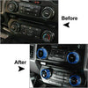 Ford F150 XLT 4 x Air Conditioner Switch CD Button Ring Knob Trim (2015-2020)