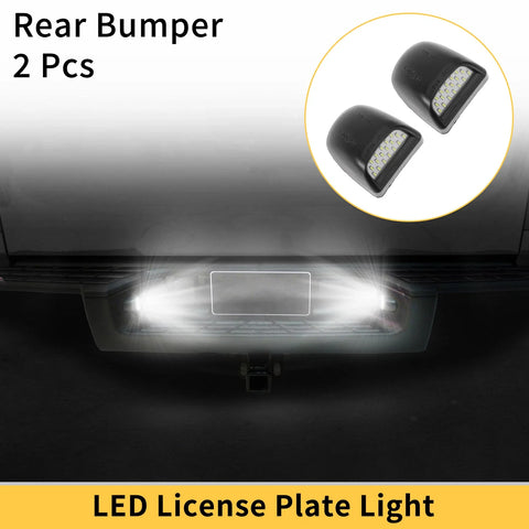 Chevrolet Silverado License Plate Light Tag Lamp White Lens