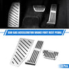 Toyota RAV4 Silver Tone 3 Pcs Gas Accelerator Brake Foot Rest Pedal Cover