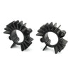 BONNEVILLE 900 Black Finned Exhaust Pipe Clips (2017-2023)