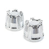 Harley Softail Touring Street Glide Chrome Front Cut Axle Nut Cap Covers