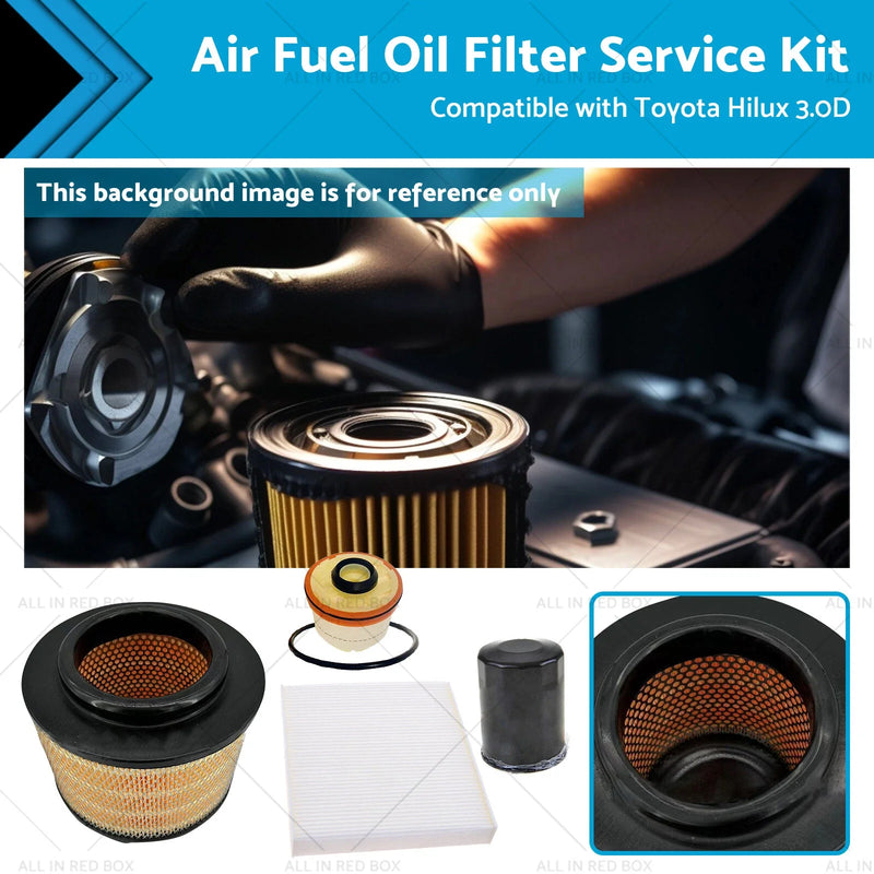 Toyota Hilux KUN26R Diesel Air Fuel Oil Filter Service Kit (2005-2015)