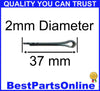 Cotter Pin 2mm x 37mm Stainless Steel