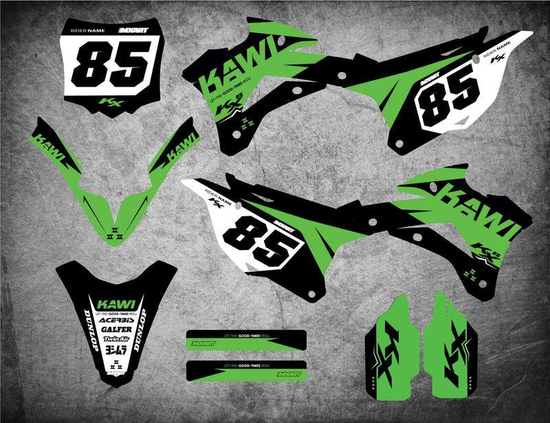 Kawasaki KX 85 (2014-2021) KING Style Stickers Custom Graphics Full Kit