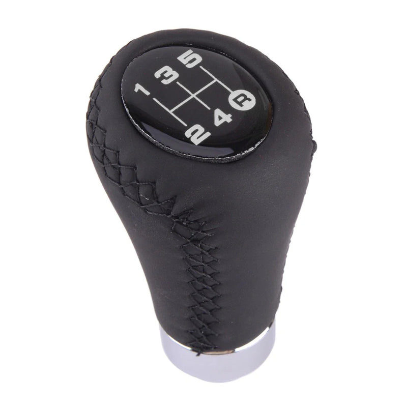 Car Manual Shifter 5 Speed Black Leather Gear Shift Knob (All Years)