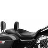 Harley Road Street Glide Black Driver Passenger Seat + Backrest (2009-2023)