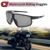 Motorcycle Goggles Deep Gray Lens Black Frame PC Cycling